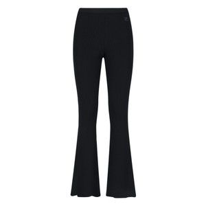 Courrèges Flared Black Trousers With Ribbed Texture - NWT
